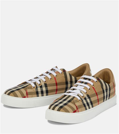 burberry vintage check canvas sneakers